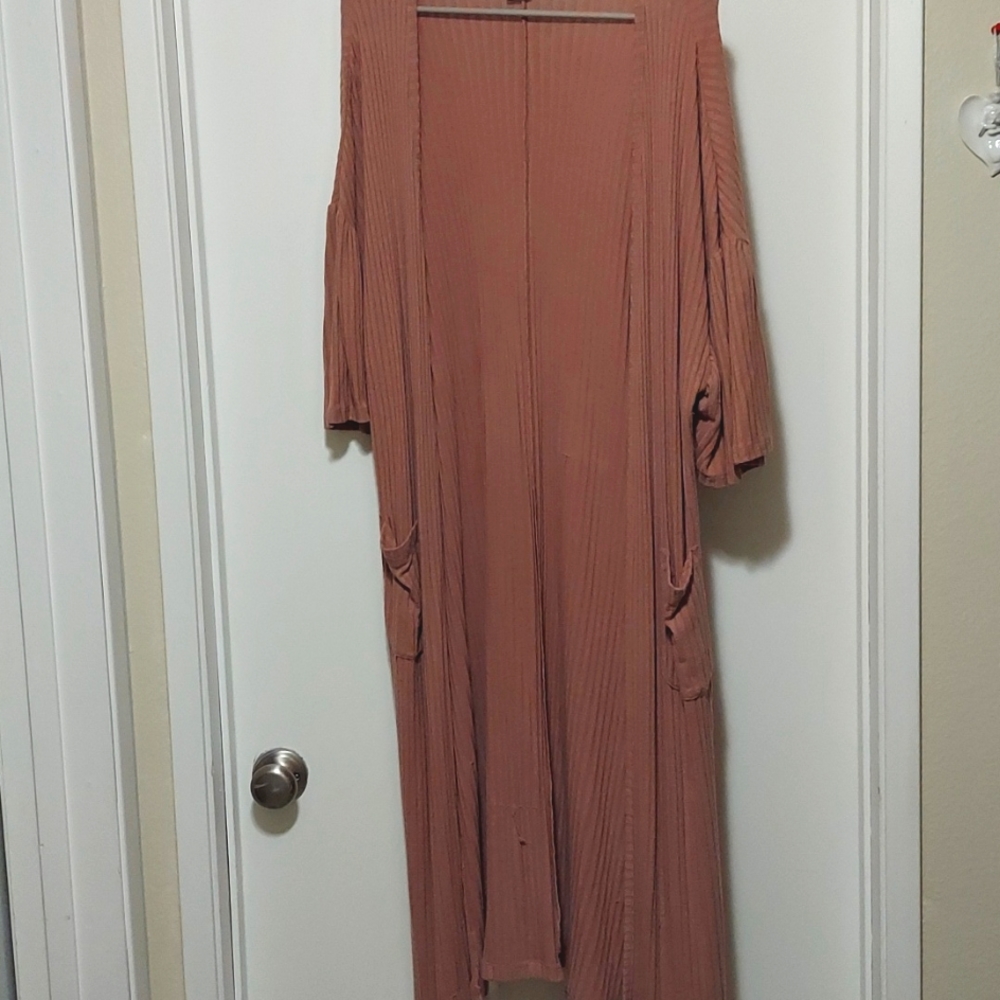 Long sweater cardigan